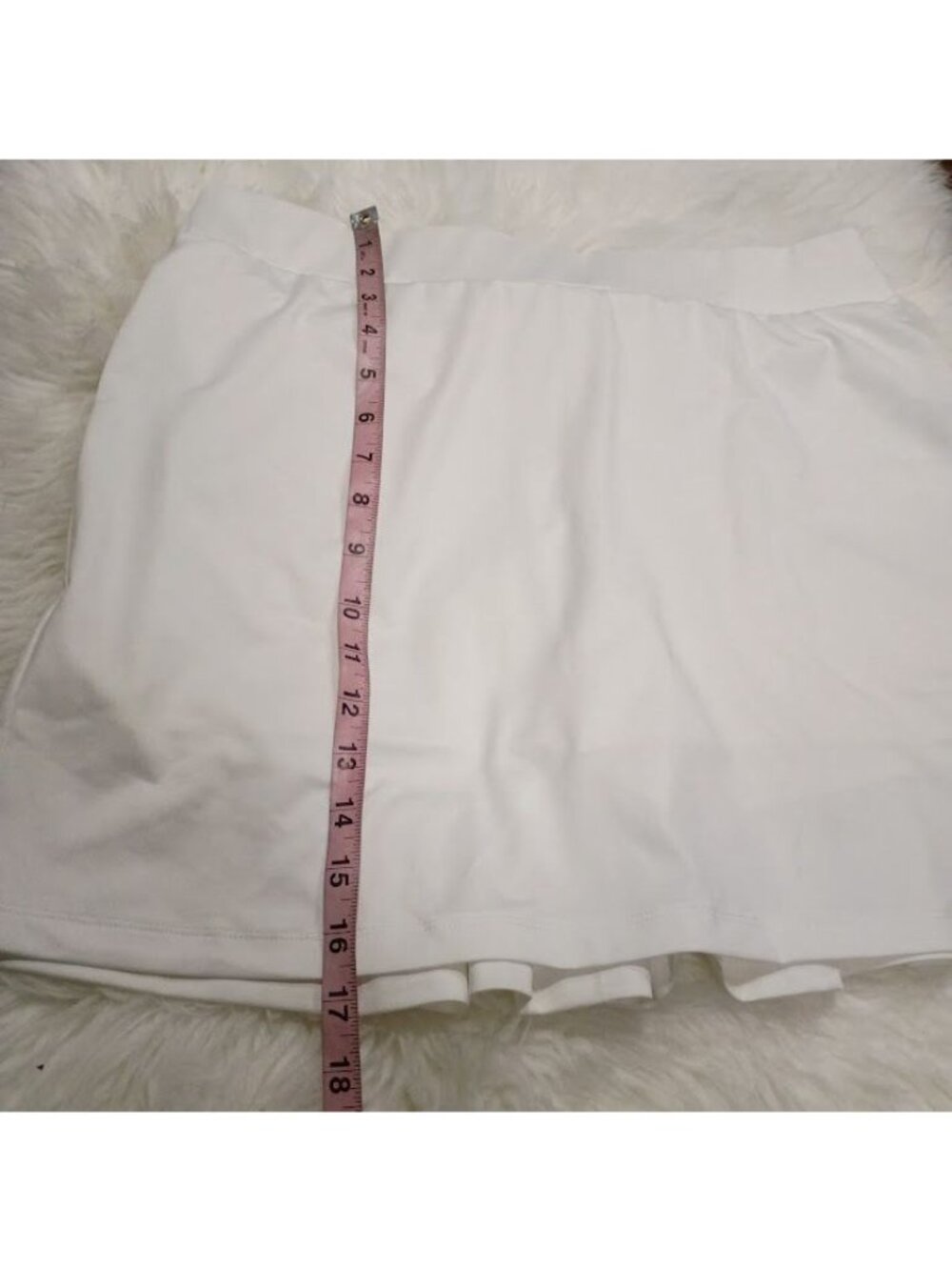 J. Crew Pleated White Tennis Skort With Built-In Shorts Size M - Picture 5 of 9